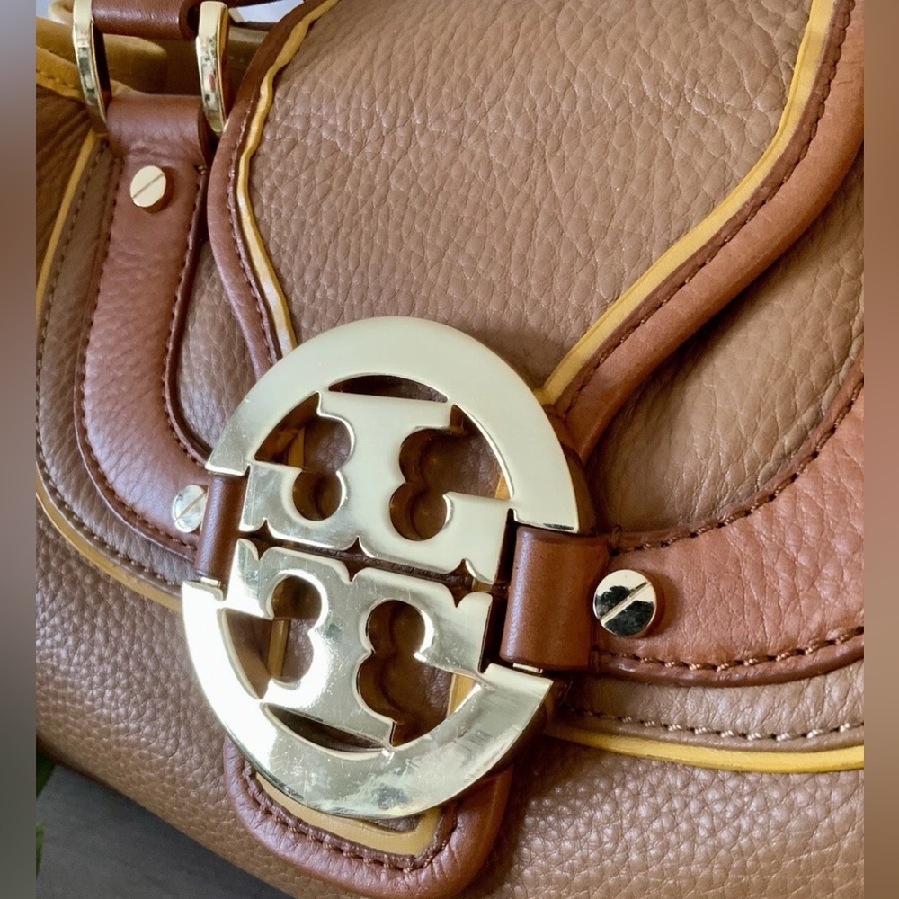 TORY BURCH LRG AMANDA TRI-COLOR TOTE SHOULDER BAG - Picture 5 of 16